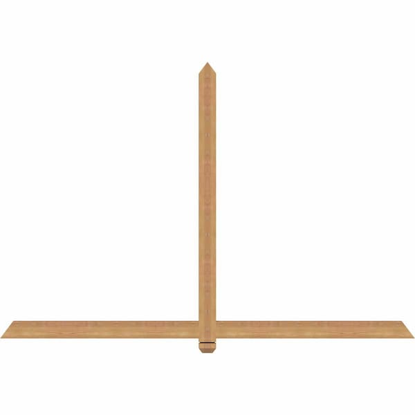 Ekena Millwork Eugene Smooth Timber Gable Bracket, Western Red Cedar, 84"W x 56"H x 1 1/2"D x 3 1/2"F, 16/12 Pitch GBW084X56X0204EUG00SWR - main